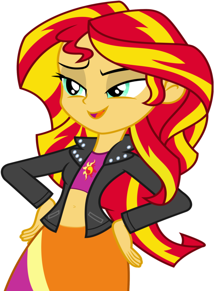 Stomach Clipart Belly Button - Sunset Shimmer My Little Pony Equestria Girls (787x1016)