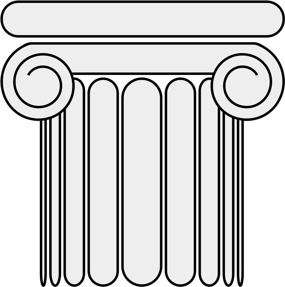 Open - Ancient Greek Pillars Clip Art (1000x1000)