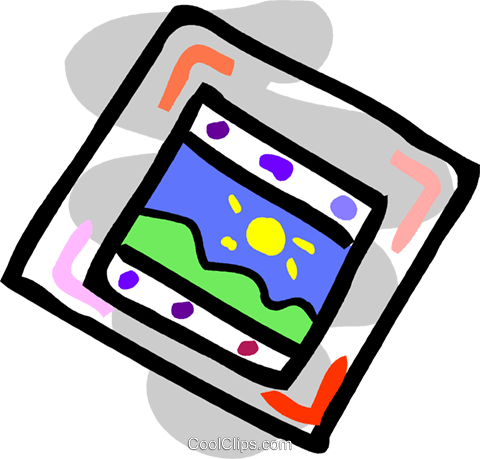 Crooked Picture Royalty Free Vector Clip Art Illustration - Calculator (480x459)