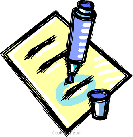 Paper And A Maker Royalty Free Vector Clip Art Illustration - Conclusions (467x480)