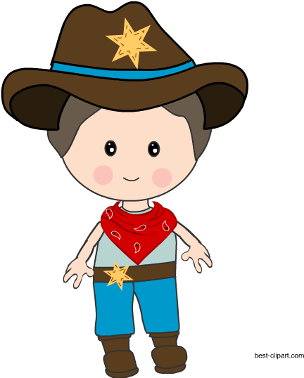 Cowboy Standing In Western Dress, Free Clipart - Clip Art (550x550)