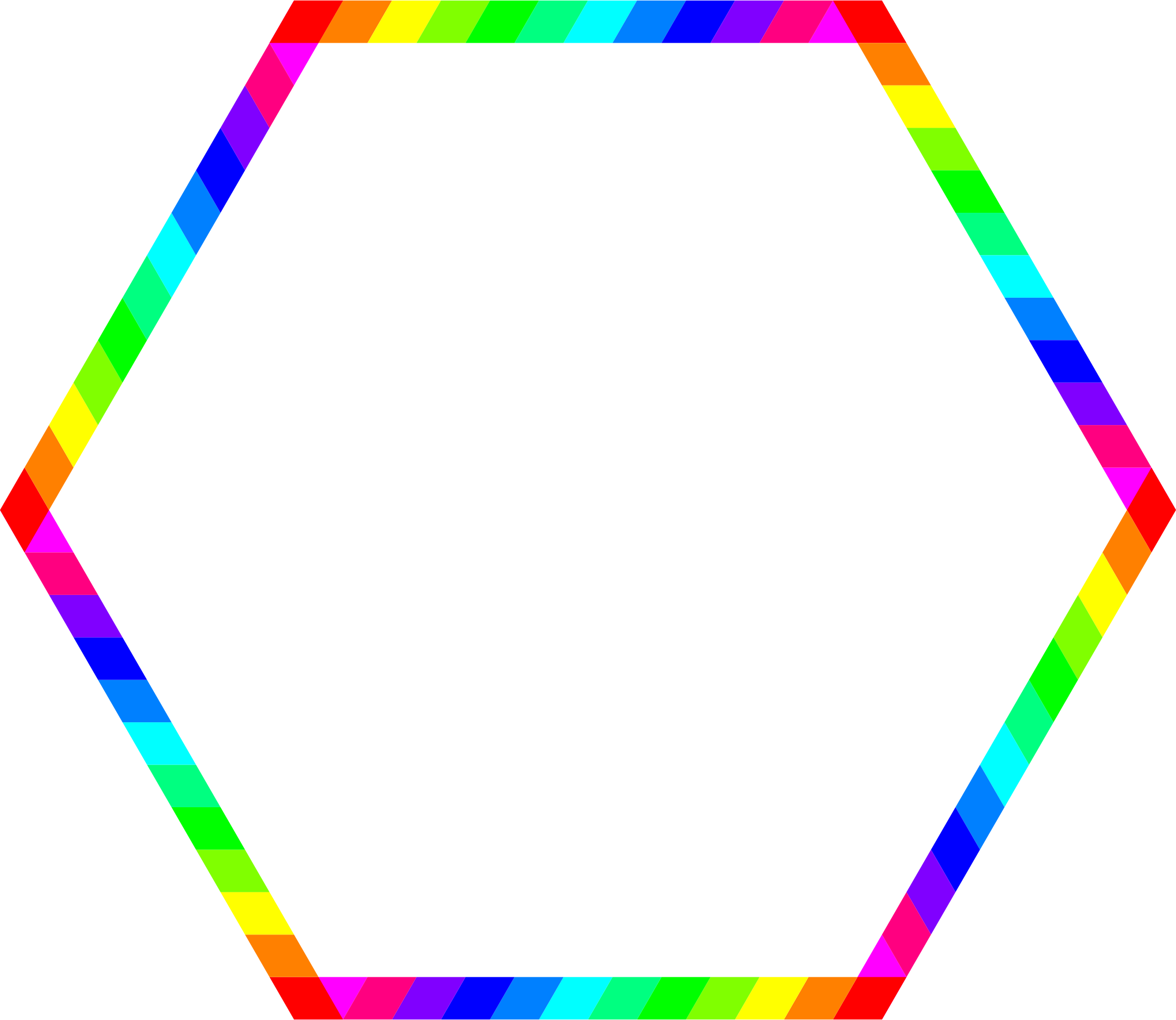 Big Image - Rainbow Hexagon Png (2118x1836)