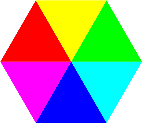 Hexagon 6 Color Png Clip Arts - Hexagon 6 Color Png Clip Arts (600x600)