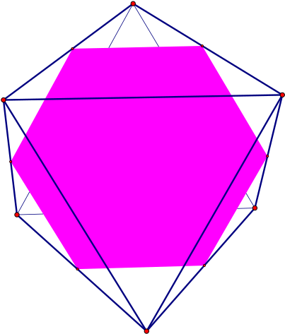 Hexagon Clipart Pink Graphic Black And White - Octahedron (420x480)