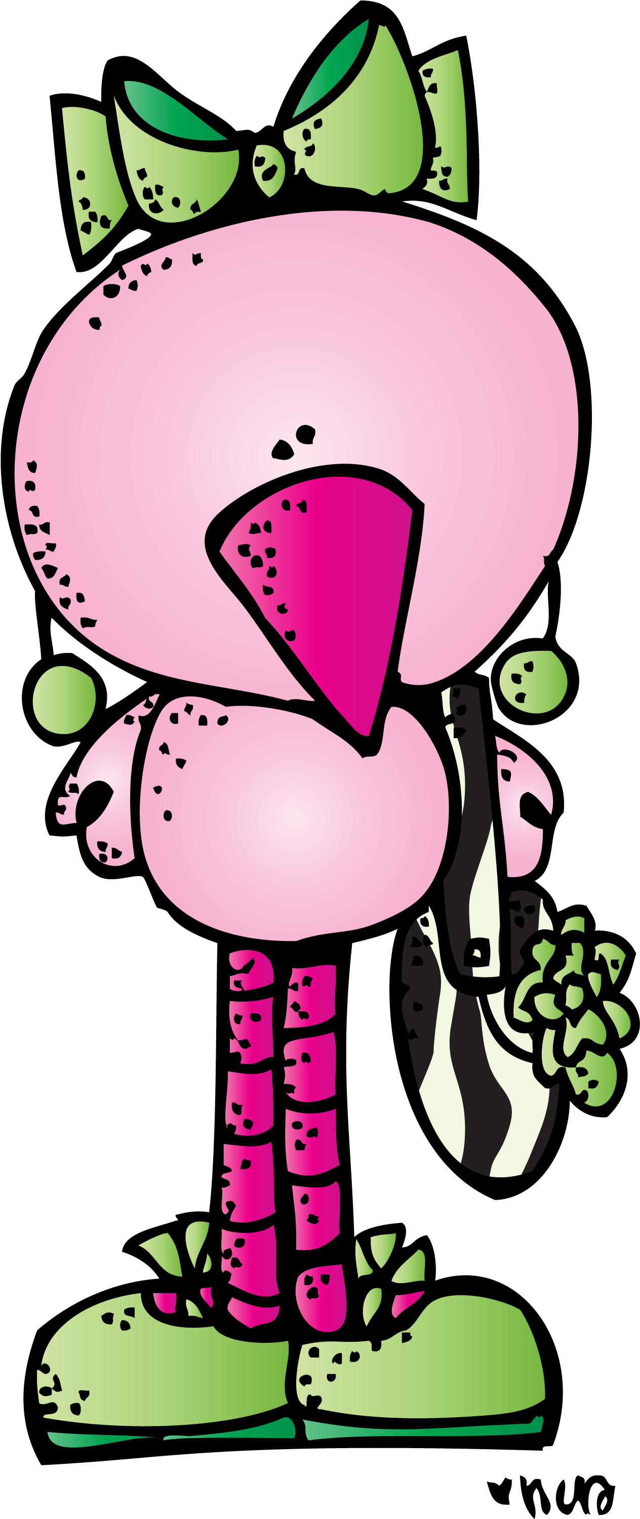 Dust Clipart Pink - Melonheadz Flamingo (1324x3000)