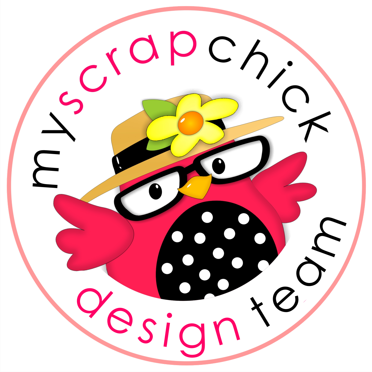 My Scrap Chick Design Team Member - Scrappin' Patch (1241x1241)