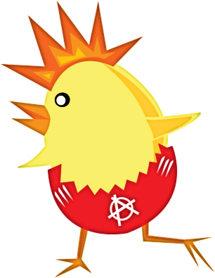Punk Rock Chicken For Easter - Punk Rock Chicken (306x395)