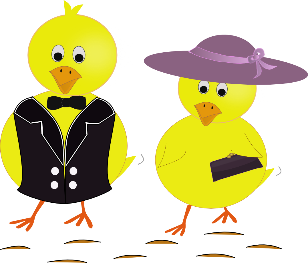 Easter Sunday Chicks Drawn In Inkscape - Civciv Vektör (1077x920)