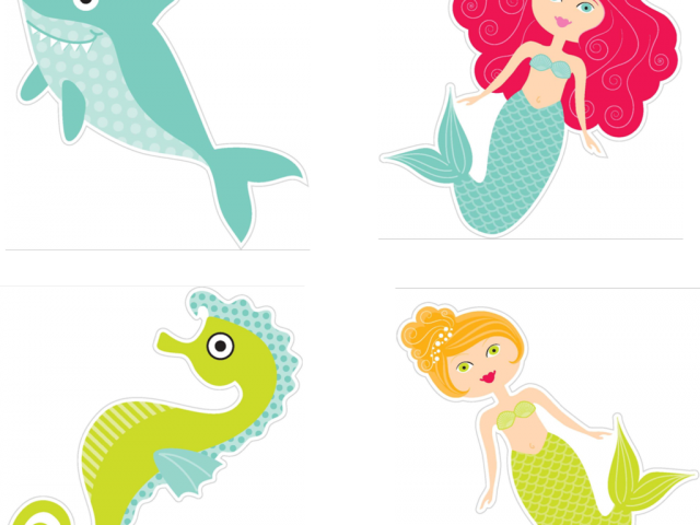 Seahorse Clipart Girly - Cut Out Mermaid (640x480)
