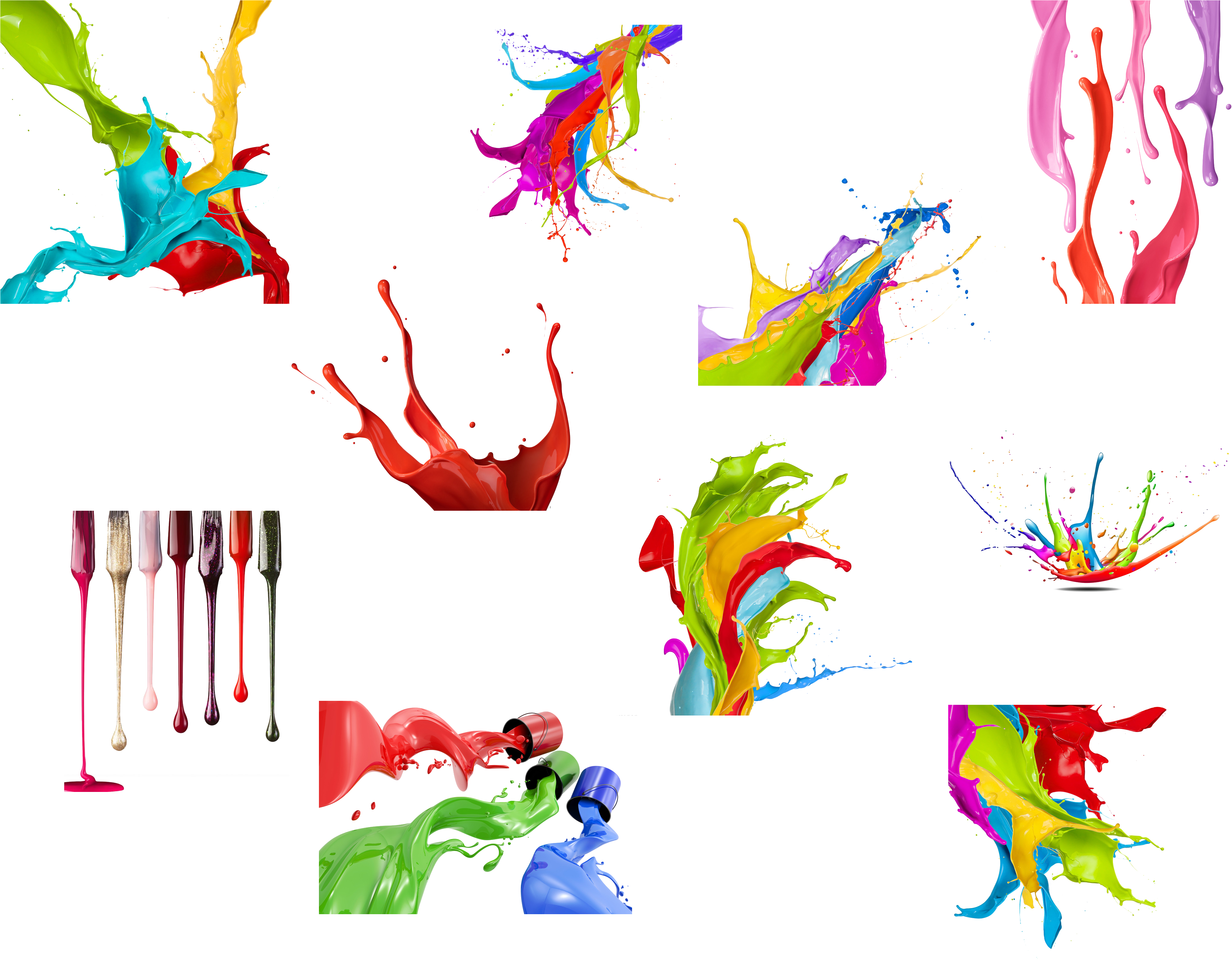 Paint Color Bucket Creative Transprent Png Free - Paint Splash (4796x3713)