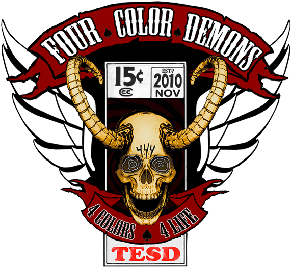Four Color Demons - Tell Em Steve Dave Logo (600x601)