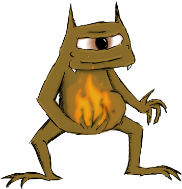 Devil Ogre Thing - Cartoon (363x378)