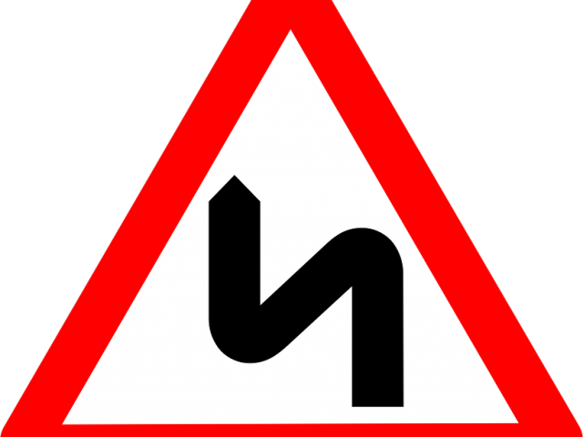 Path Clipart Zig Zag - Double Bend First To Left (640x480)