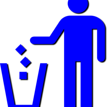 It Is Not Just The Tourists - Rubbish In Bin Sign (365x365)