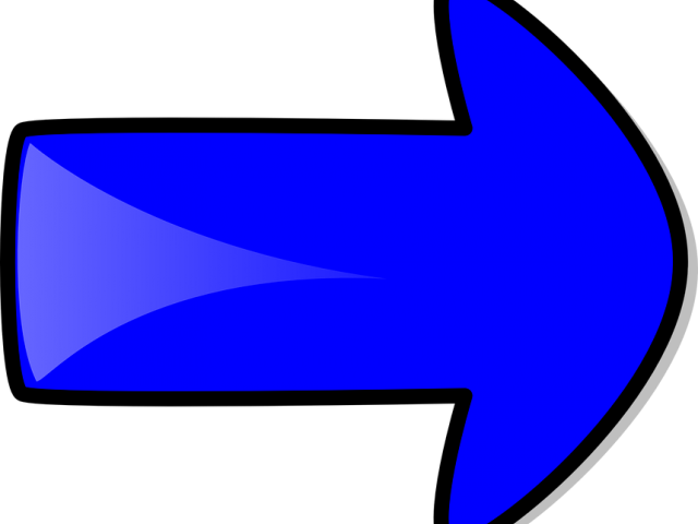 Path Clipart Arrow - Flecha De Color Azul (640x480)