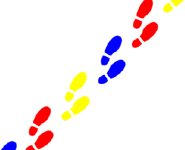 Path Clipart Footprint - Clipart Transparent Background Footsteps (640x480)