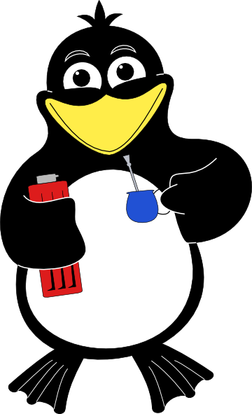 Penguin Tux Linux - Gambar Kartun Hewan Keren (360x591)