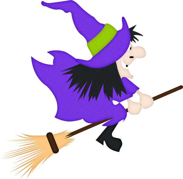 Halloween Clipart, Witches, Clip Art, Picasa, Monsters, - Clip Art Witches On Brooms (600x585)