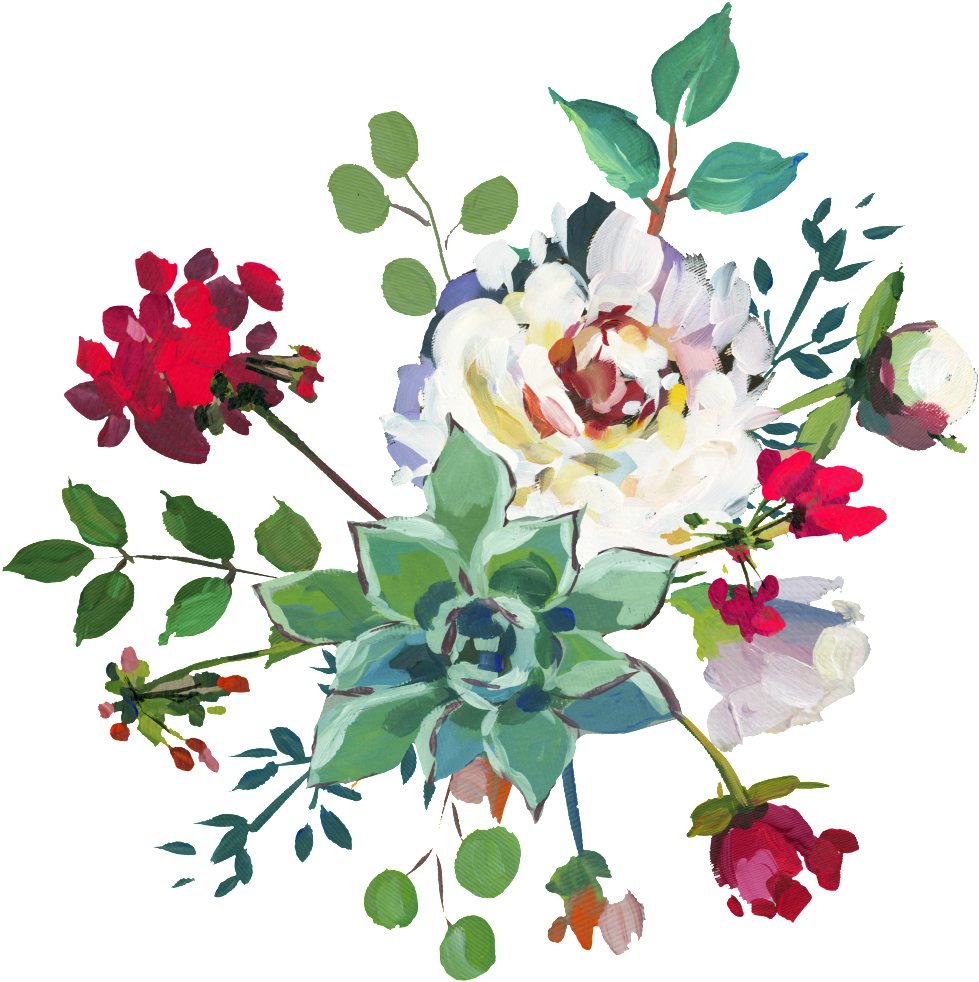 Hand Painted White Peony Flower Png Transparent - Monogrammed Spring Floral Wreath Note Cards (1024x1024)