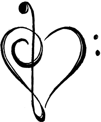 Transparent Hymn Via Shared - Music Heart Transparent Background (483x558)