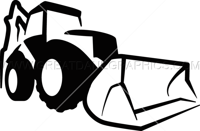 Graphic Royalty Free Stock Bulldozer Clipart Sketch - Bulldozer Black And White Clipart (825x539)