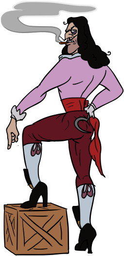 Black And White Peter Pan And Hook Tumblr So I - Captain Hook And Wendy Fanart (540x616)