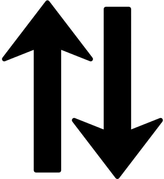 Sort Arrow Png High Quality Image - Flecha Hacia Arriba Y Abajo (626x626)