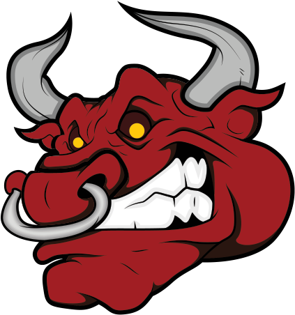 Demon Clipart Angry - Angry Bull Head Vector (600x600)