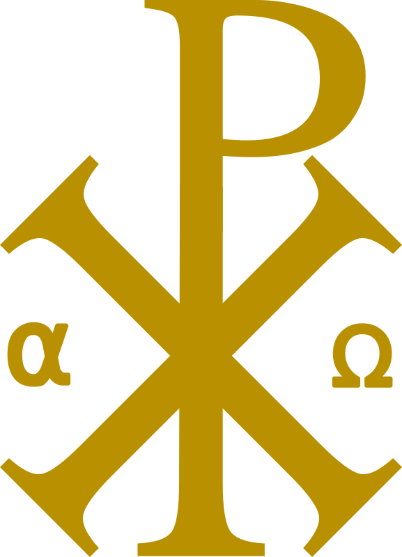 Chi Rho Symbol Alpha And Omega Christianity - Alpha And Omega Catholic Symbol (577x800)