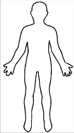 Adult Reading Small Clipart - Man Outline (260x469)