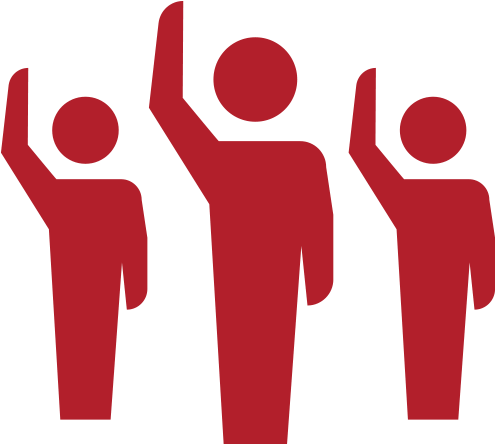Icons Of People Raising Their Hands - Icon (500x500)