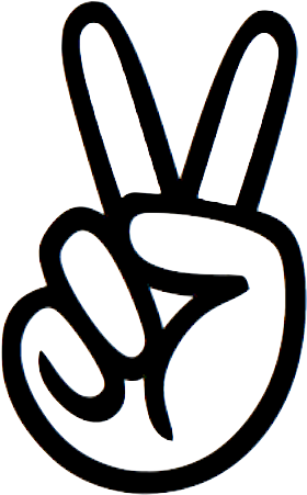 Peace Peace Sign Fingers, Peace Sign Hand, Peace Signs, - Peace Sign Hand Transparent (325x513)