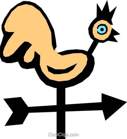 Weathervane Royalty Free Vector Clip Art Illustration - Illustration (439x480)