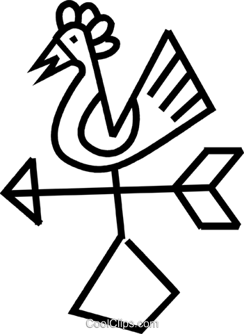 Weathervane Royalty Free Vector Clip Art Illustration - Information Technology (351x480)