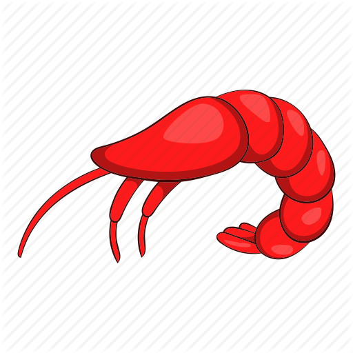 Seafood Drawing Cooked Shrimp Clipart Library Download - Prawn Cartoon (512x512)