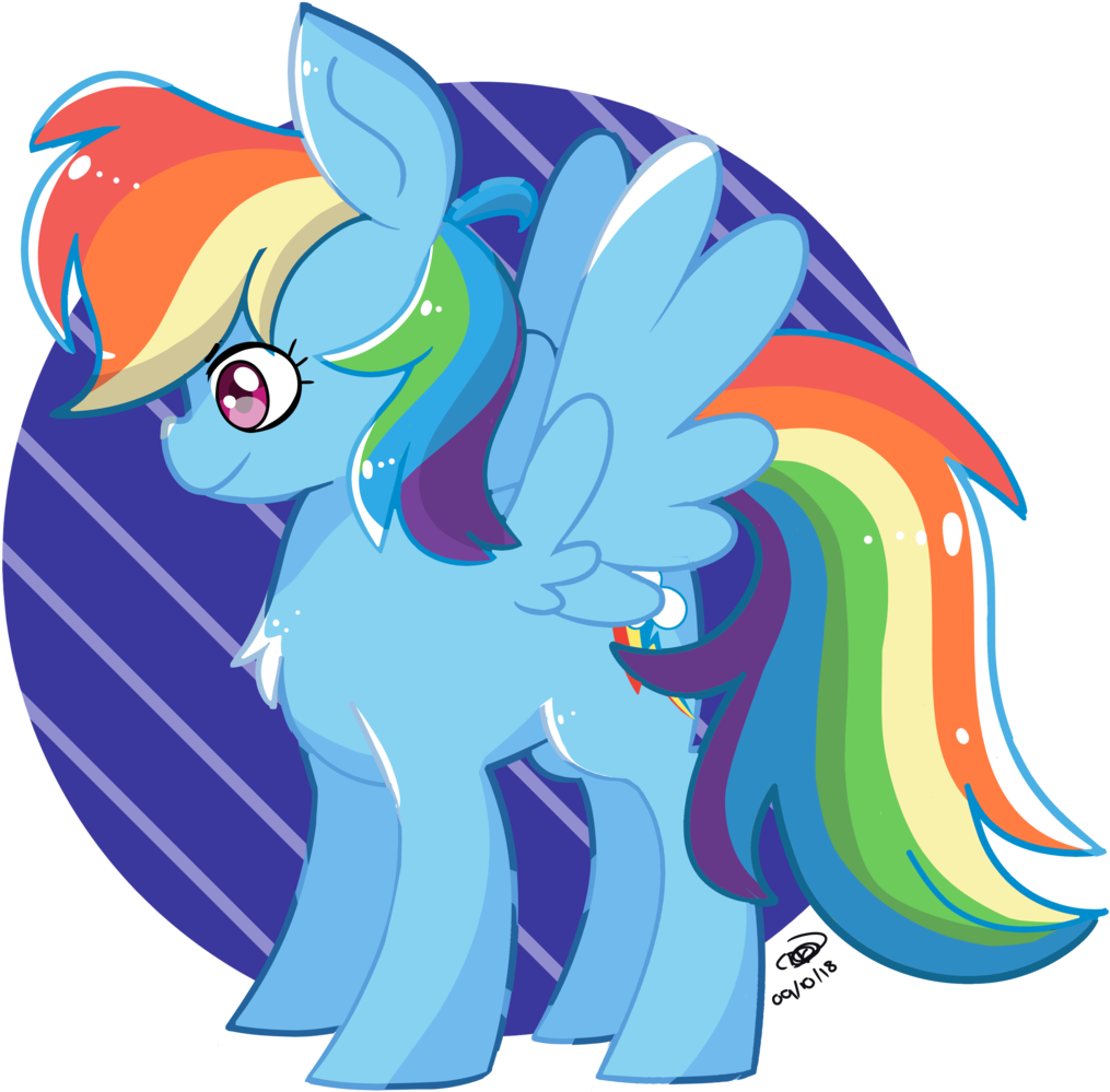 Mystic-ferret, Pegasus, Pony, Rainbow Dash, Safe, Simple - Cartoon (1152x1024)