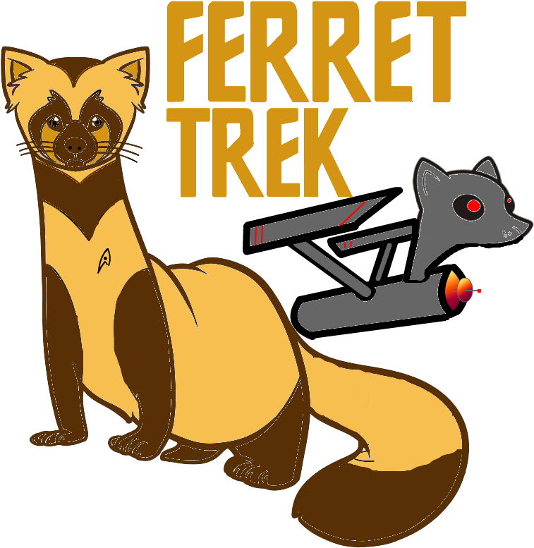 Custom Desinger D - Ferret Trek Ship Shower Curtain (800x800)