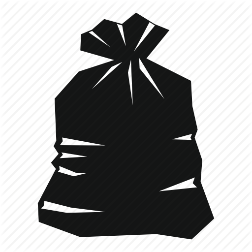 Trash Bag Vector Clipart Plastic Bag Bin Bag Waste - Rubbish Bag Icon (512x512)