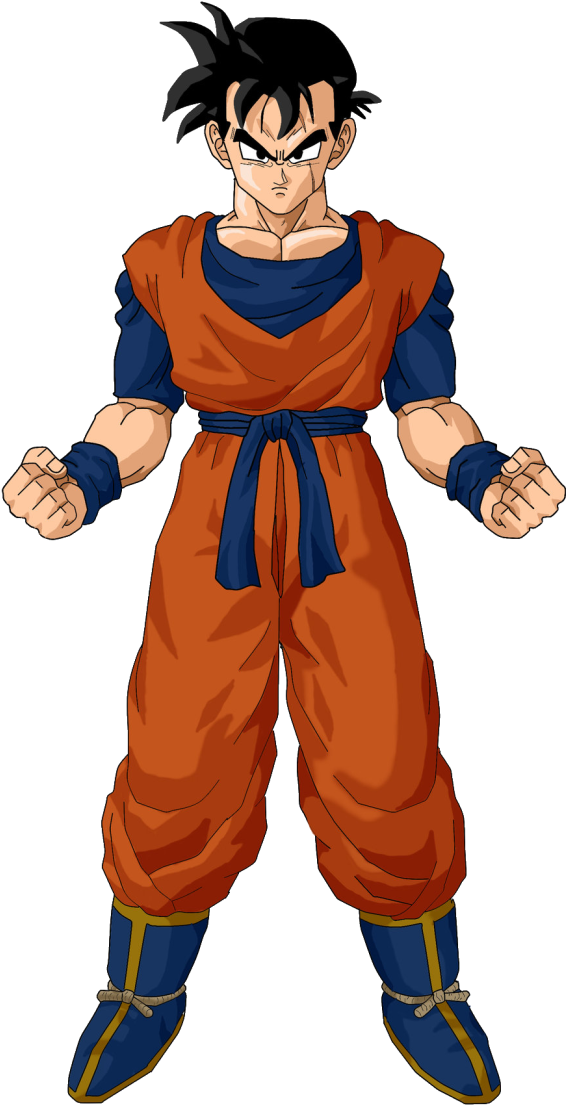 Future Gohan Clipart 451,69kb Download - Gohan In Goku Clothes (585x1113)