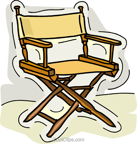 Directors Chair Royalty Free Vector Clip Art Illustration - Chair Clip Art (455x480)