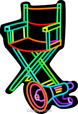 Directors Chair And Megaphone Royalty Free Vector Clip - Directors Chair And Megaphone Royalty Free Vector Clip (329x480)