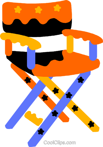 Directors Chair Royalty Free Vector Clip Art Illustration - Directors Chair Royalty Free Vector Clip Art Illustration (336x480)