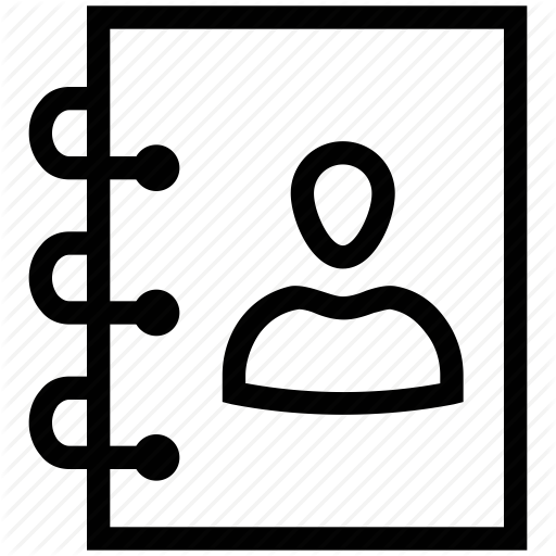 Free Download Address Book Icon White Clipart Telephone - Address Book Icon White (512x512)