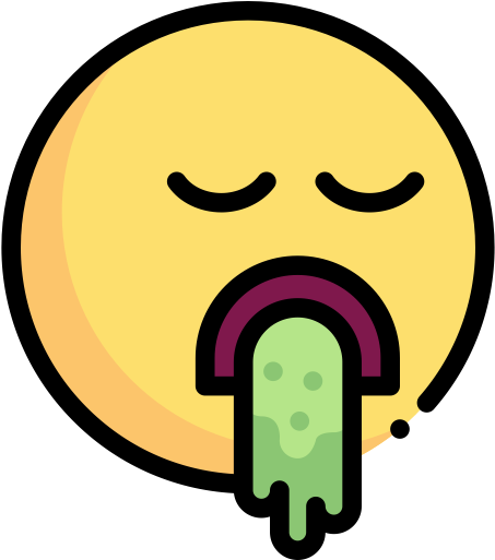 Vomit, Linear, Flat Icon - Cute Zombie Clipart Icon (512x512)