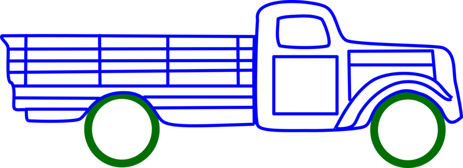 Computer Icons Line Art Download Drawing Truck - Force At Contact (935x340)