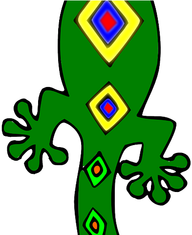Gecko Clipart Line Art - Lizard (640x480)
