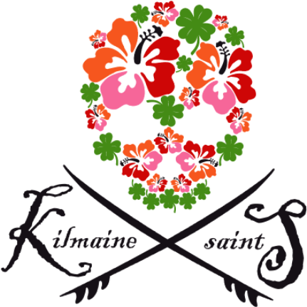 Hibiscus Skull And Crossbones - Knife: The Early Years (450x500)