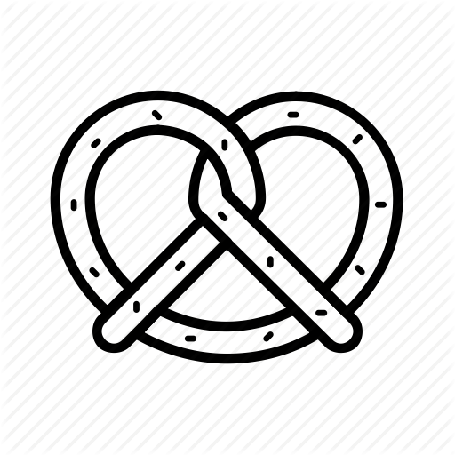 Bagel Drawing Pretzel - Pretzel Coloring Book (512x512)
