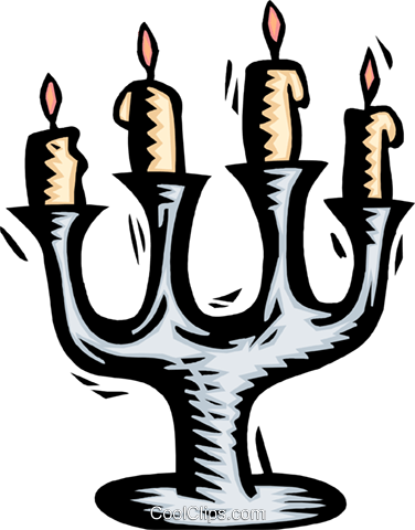 Candelabra Royalty Free Vector Clip Art Illustration - Candelabra Royalty Free Vector Clip Art Illustration (376x480)