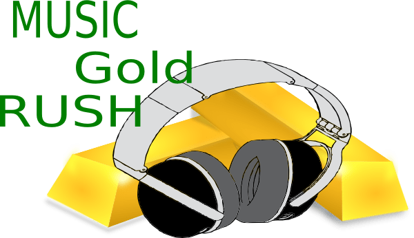 Music Gold Rush Logo Clip Art At Clker Com - Music (600x346)